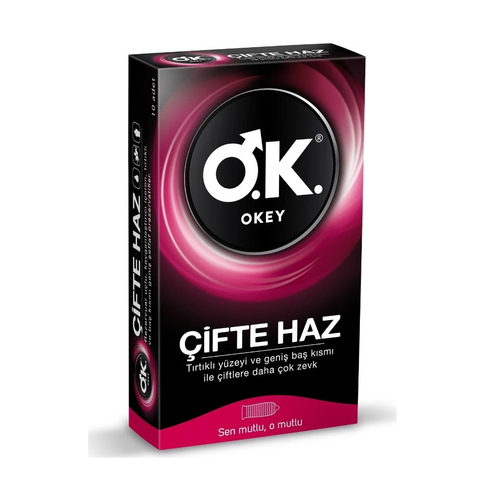Okey Prezervatif Çifte Haz 10'lu