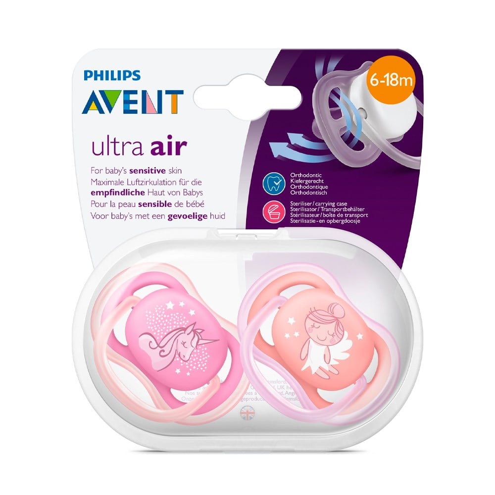 Philips Avent Ultra Air 6-18m Pembe Emzik 2'li