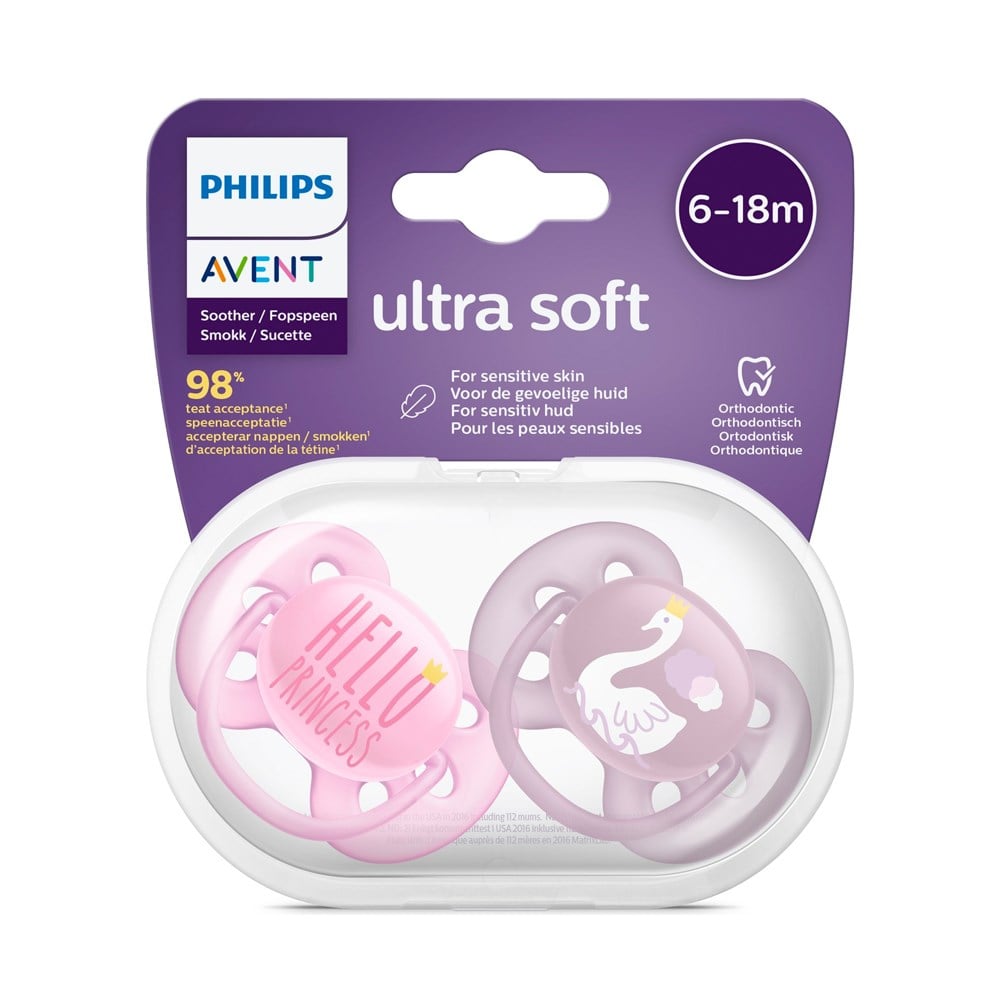 Philips Avent Ultra Soft 6-18m Pembe Emzik 2'li