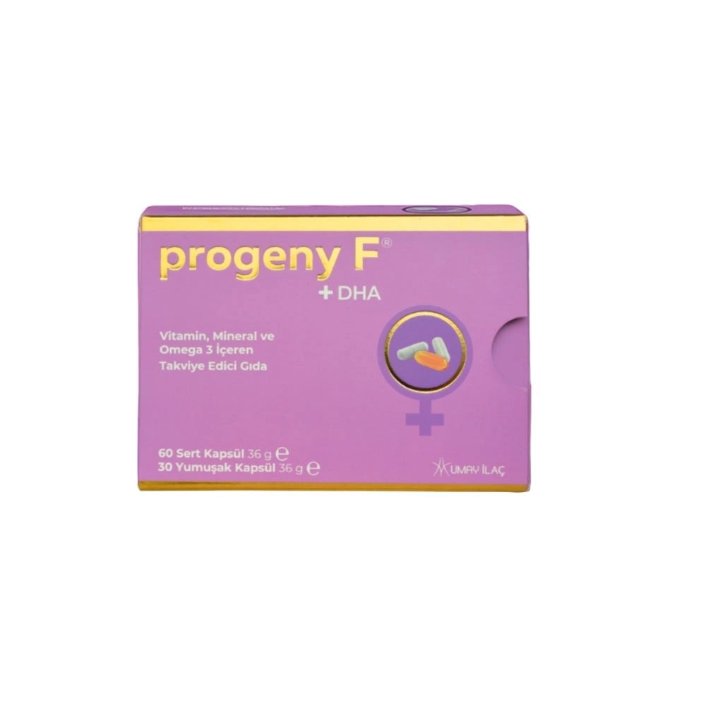 Progeny F + DHA 60  Sert Kapsül + 30 Yumuşak Kapsül