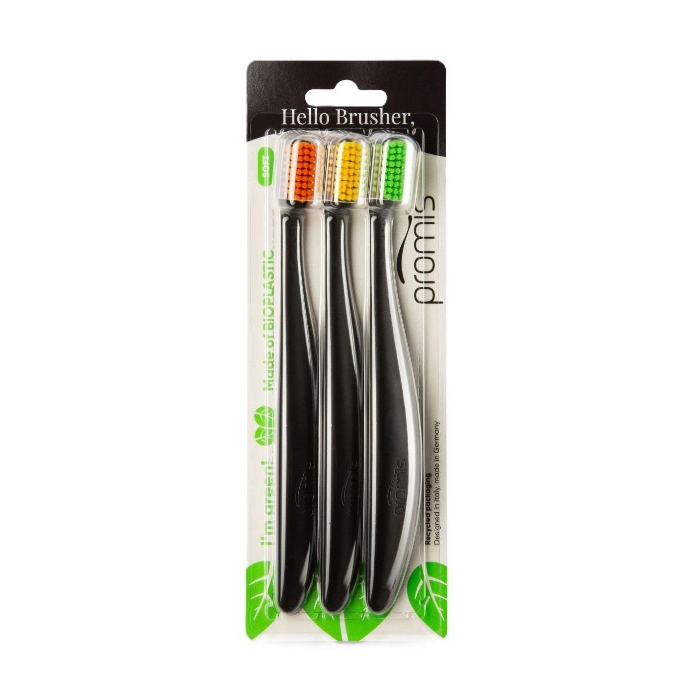 Promis Diş Fırçası Siyah 3'lü Paket