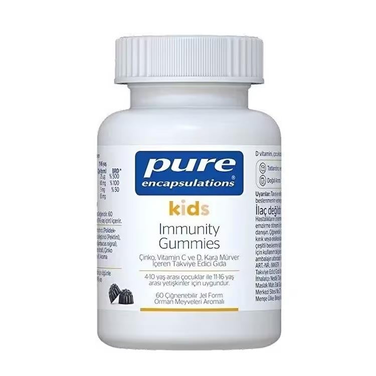 Pure Kids Immunity Gummies 60 Çiğnenebilir Jel Form