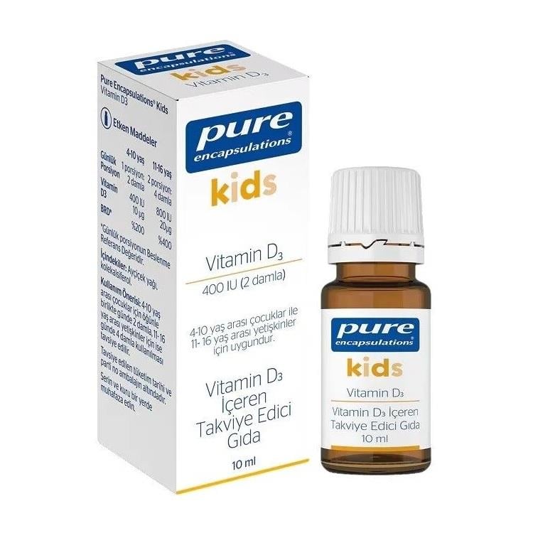 Pure Kids Vitamin D3 400 IU Damla 10 ml