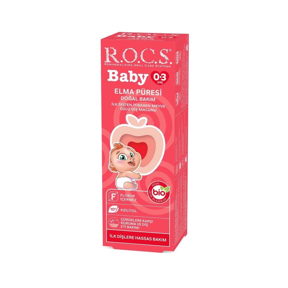 ROCS Baby 0-3 Yaş Diş Macunu 35 ml / Elma Püresi