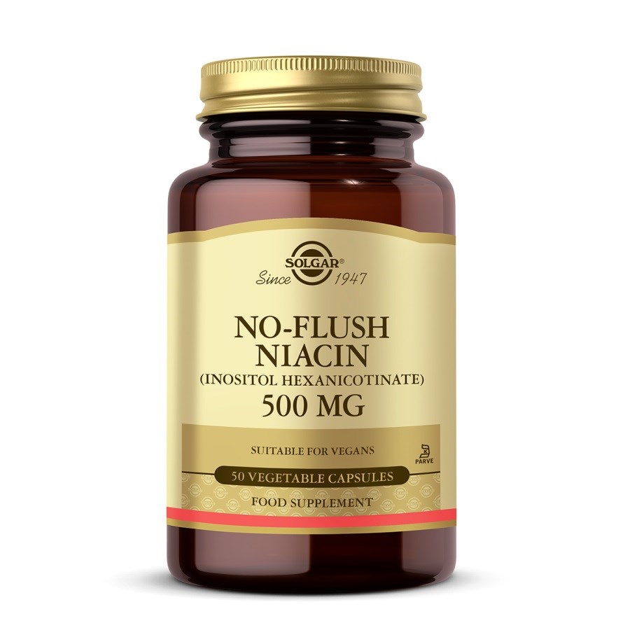 Solgar No-Flush Niacin 500 mg 50 Kapsül