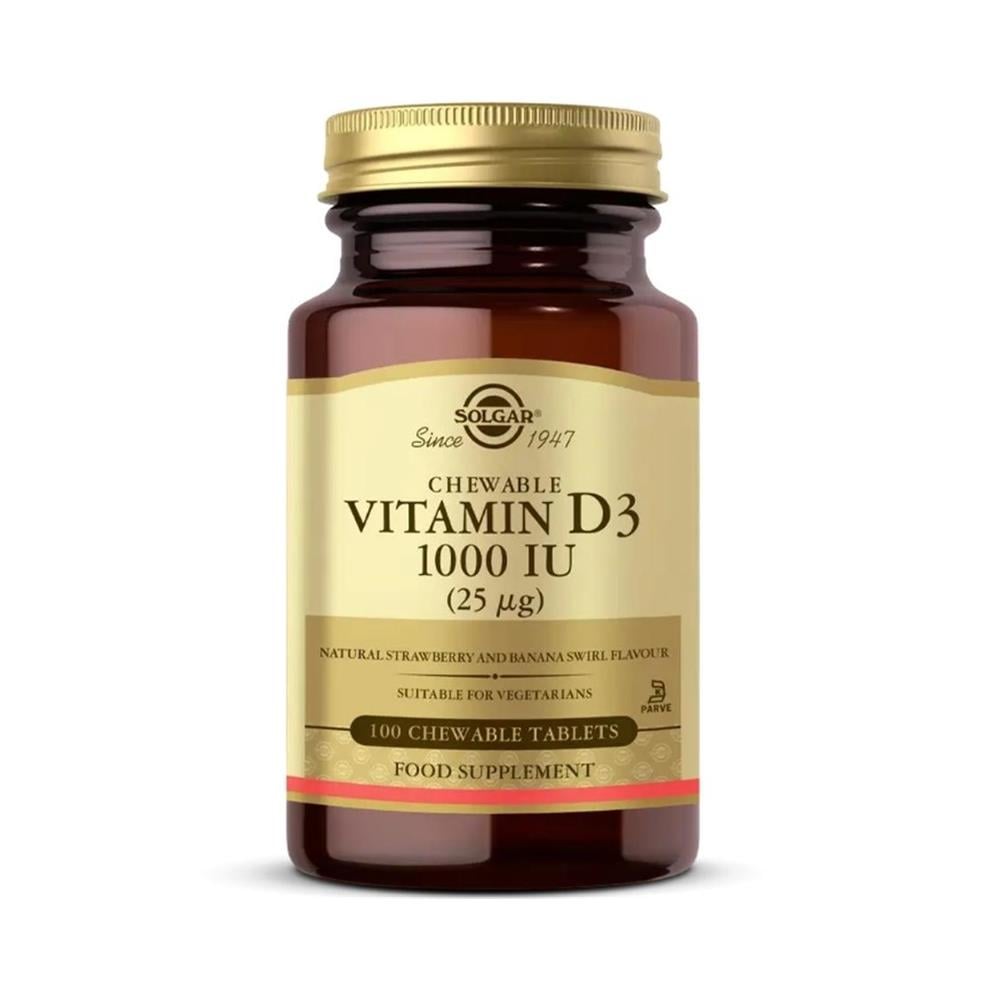 Solgar Vitamin D3 Cheaweble 1000 IU 100 Tablet