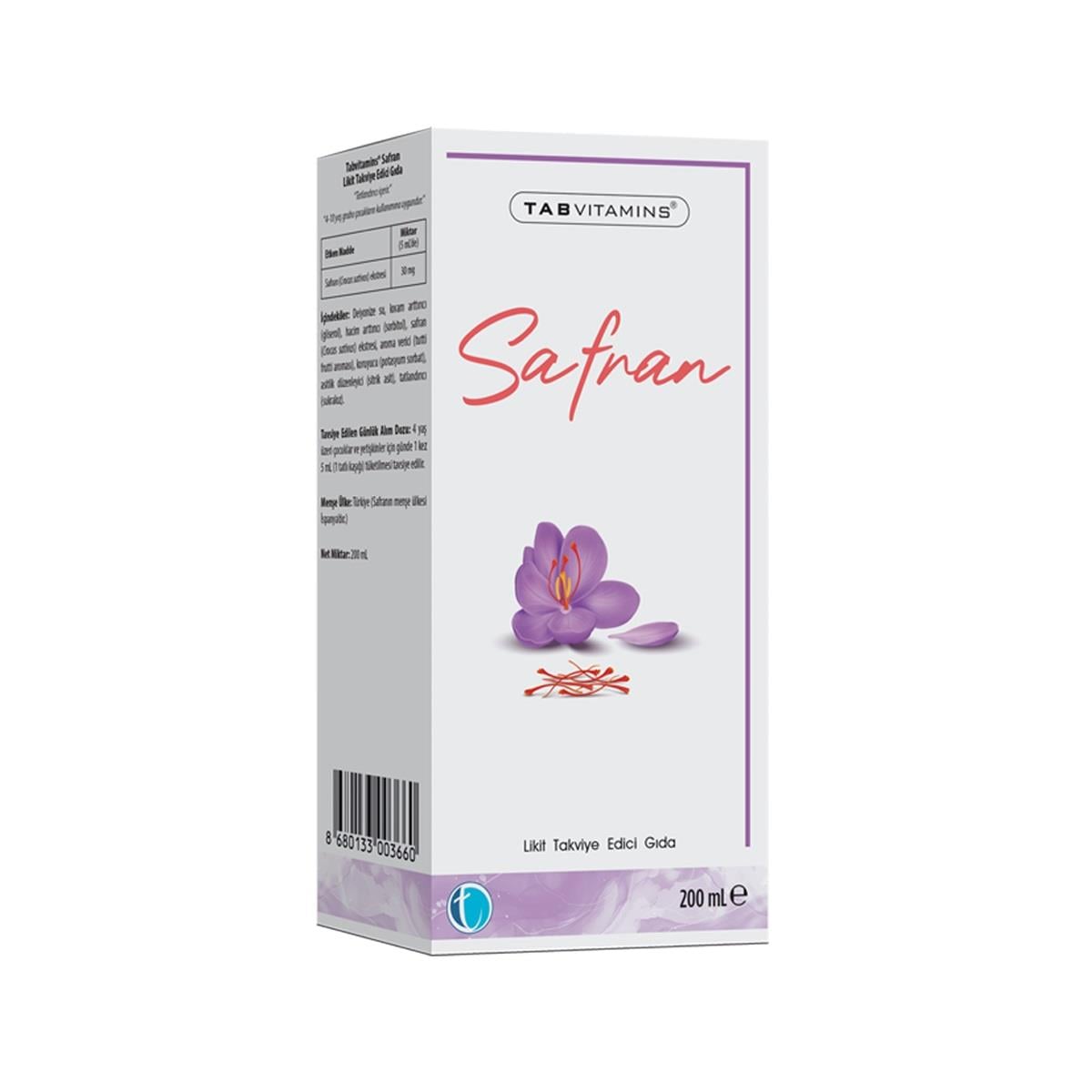 Tabvitamins Safran 200 ml