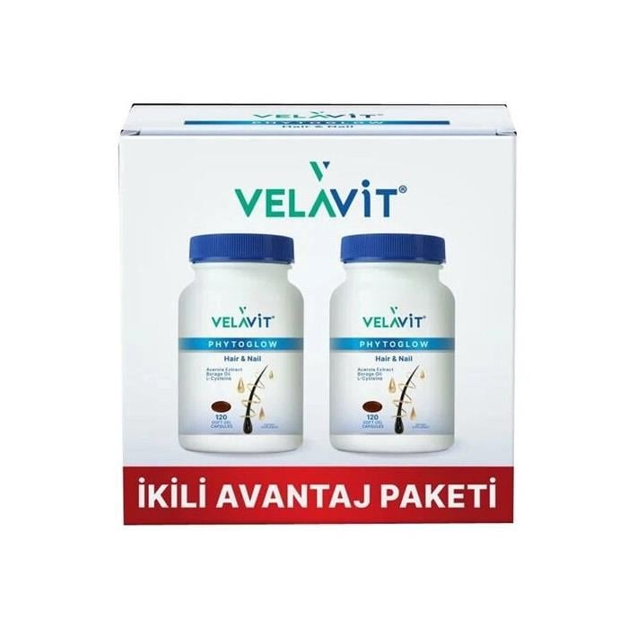 Velavit Phytoglow Hair Nail 120 Kapsül 2'li Paket