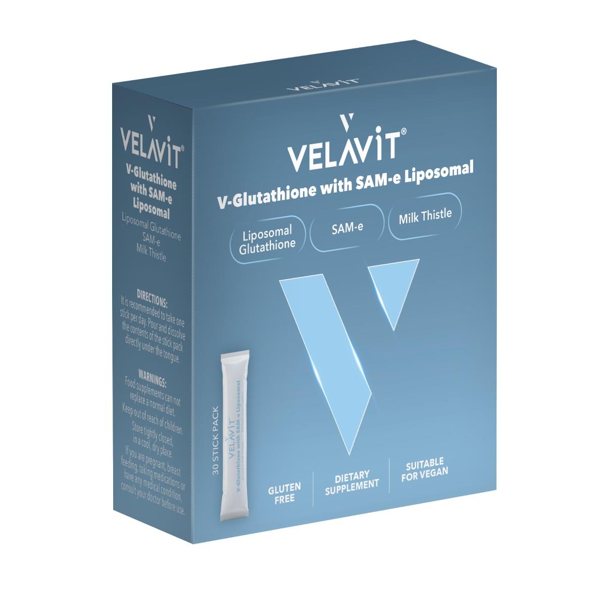 Velavit V-Glutathione with SAM-e Liposomal 30 Saşe