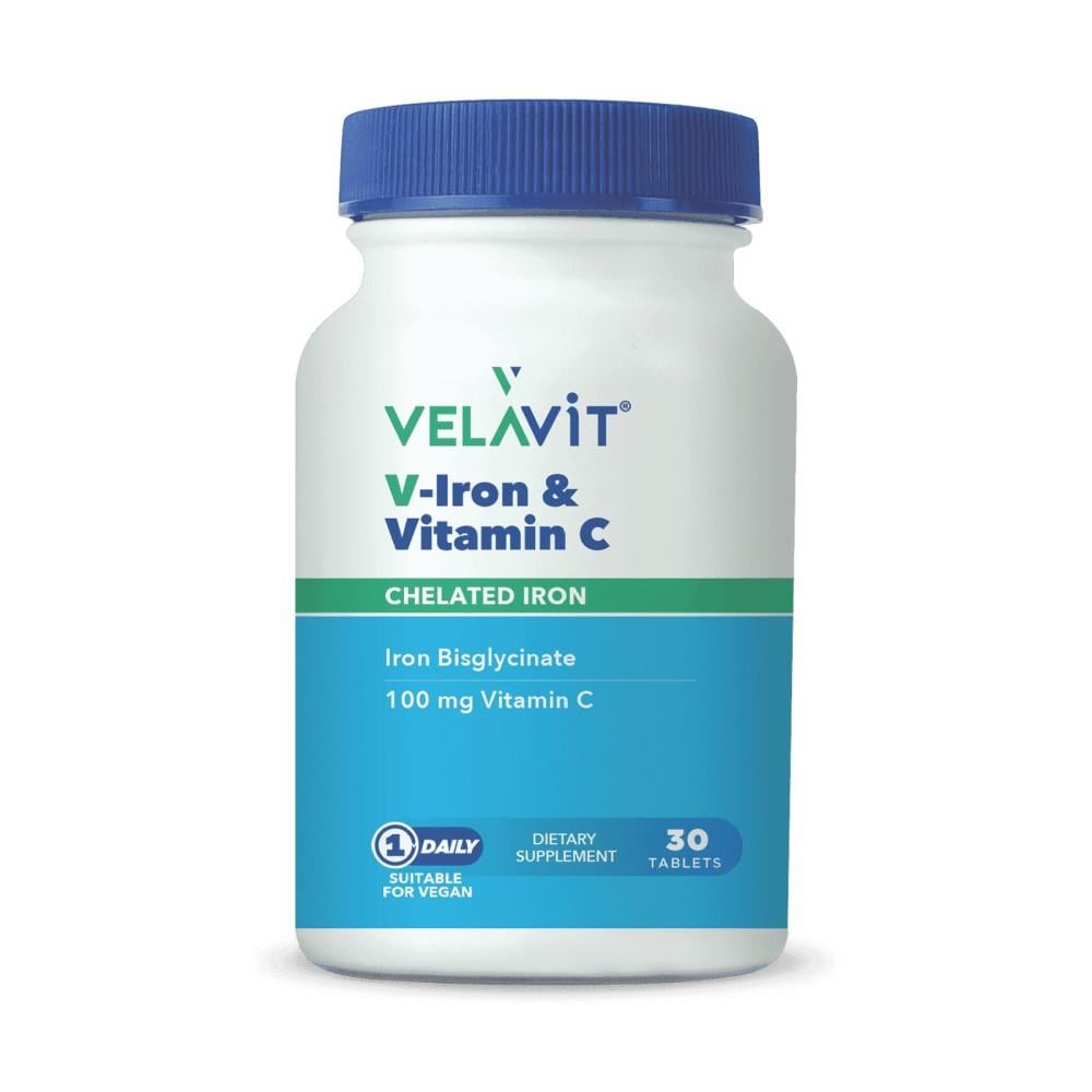 Velavit V-Iron & Vitamin C 30 Tablet