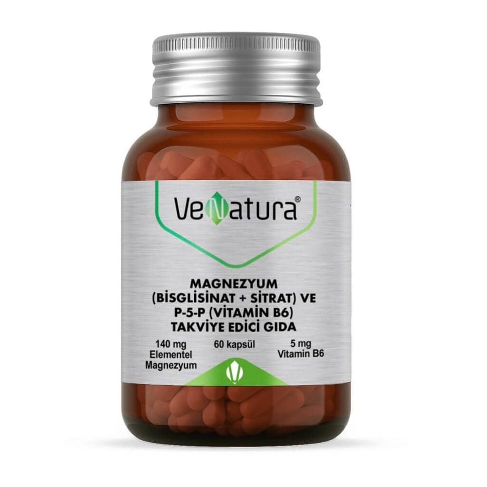 VeNatura Magnezyum ve P-5-P (Vitamin B6) 60 Kapsül