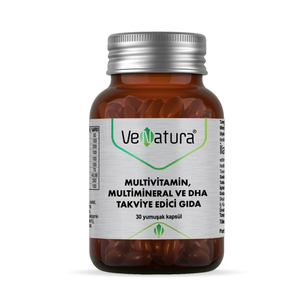 VeNatura Multivitamin, Multimineral ve DHA 30 Yumuşak Kapsül