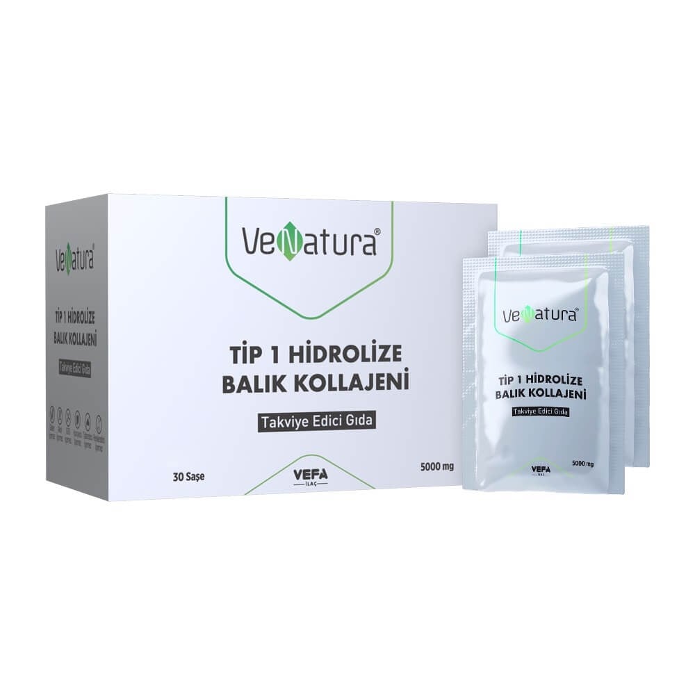 Venatura Tip 1 Hidrolize Balık Kollajeni 5000 mg 30 Saşe