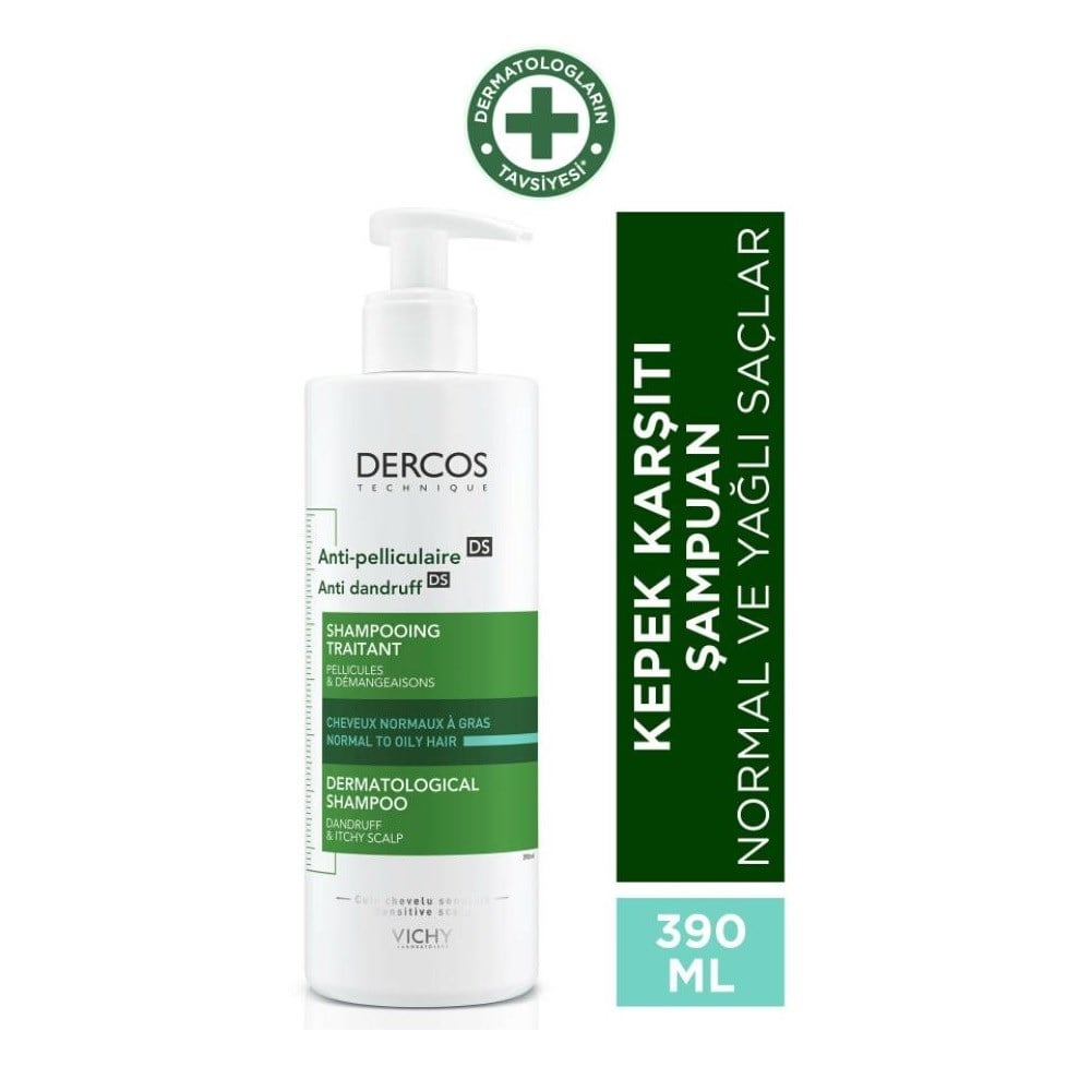 Vichy Dercos Kepek Karşıtı Şampuan 390 ml / Normal ve Yağlı Saçlar İçin