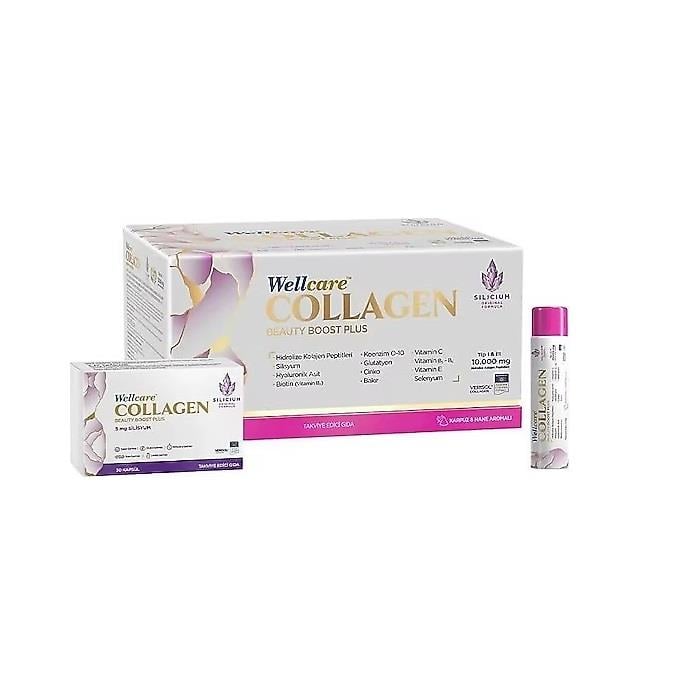 Wellcare Collagen Beauty Boost Plus Kapuz-Nane Aromalı 30 shot + 30 Kapsül