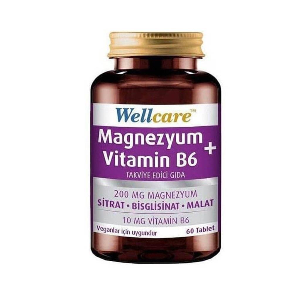 Wellcare Magnezyum ve Vitamin B6 60 Tablet