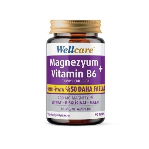 Wellcare Magnezyum ve Vitamin B6 90 Tablet
