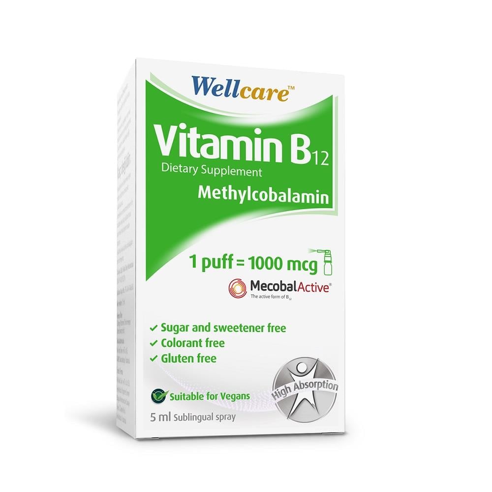 Wellcare Vitamin B12 1000 mcg Dilaltı Sprey 5 ml
