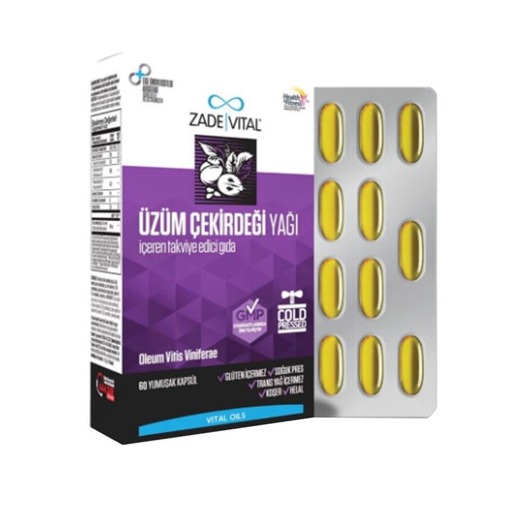 Zade Vital Üzüm Çekirdeği Yağı Kapsülü