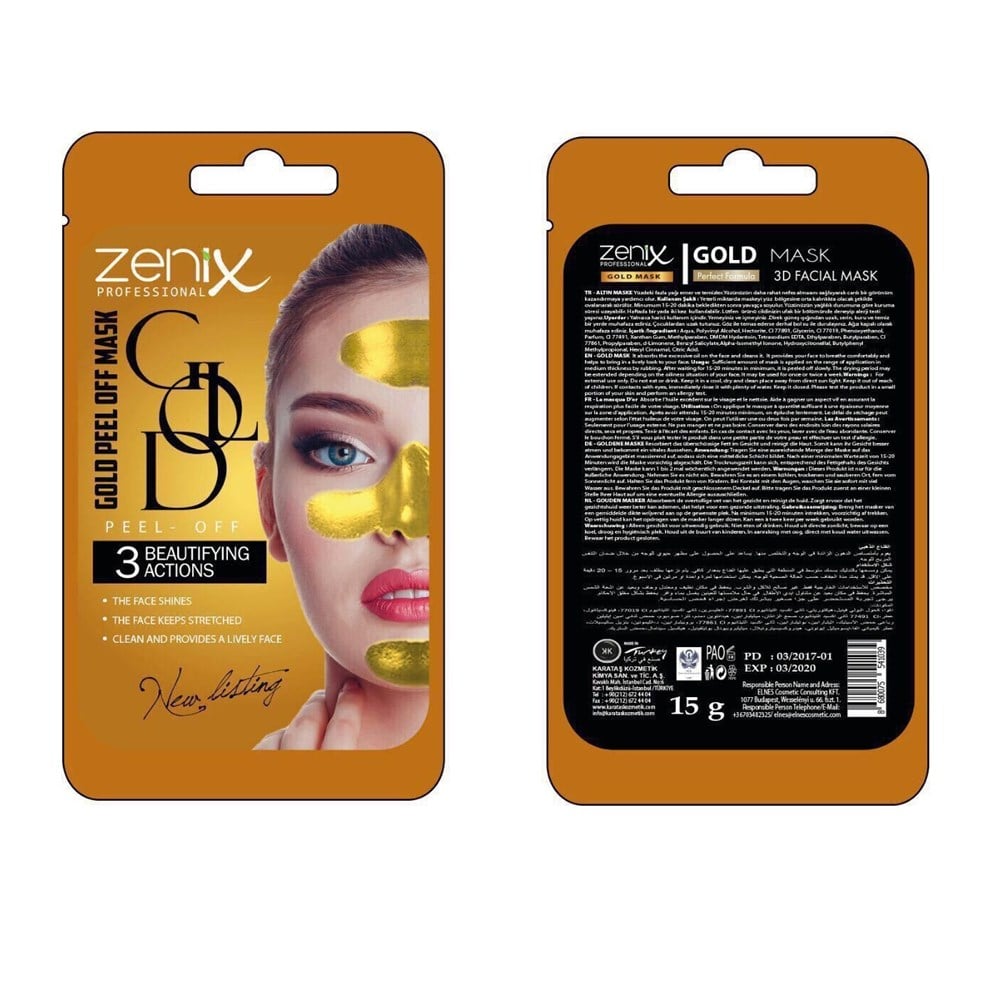 Zenix Tek Kullanımlık Altın Maske