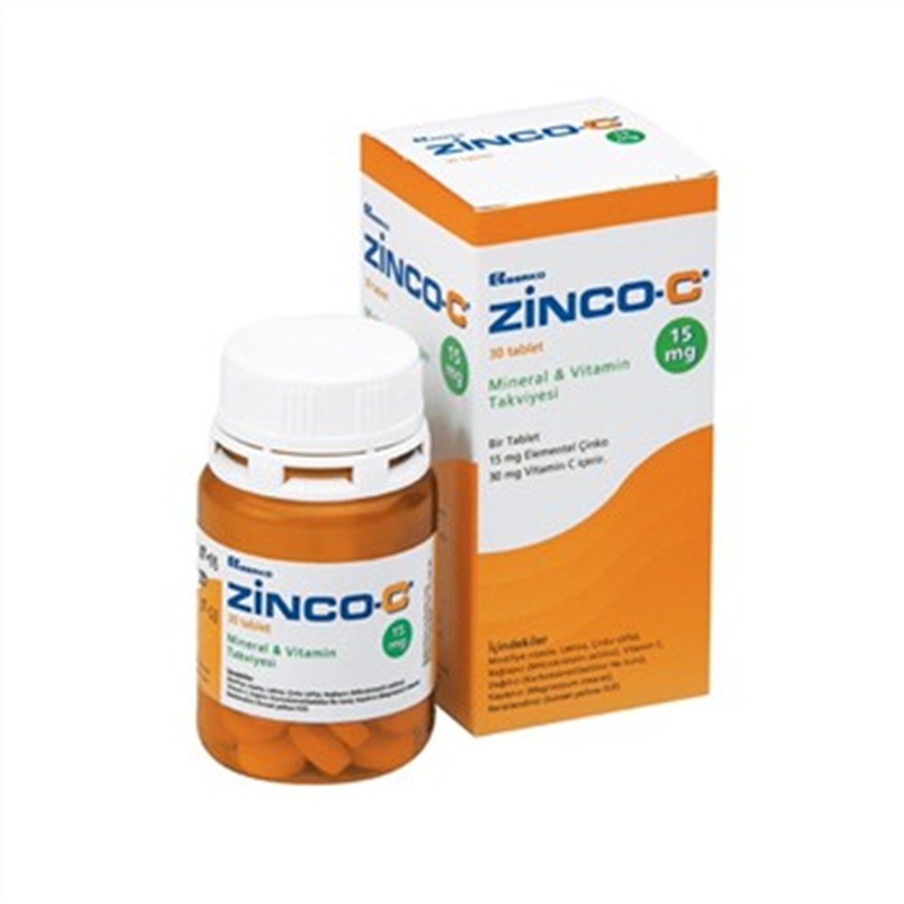 Zinco C 15 mg 30 Tablet | eczane.com.tr