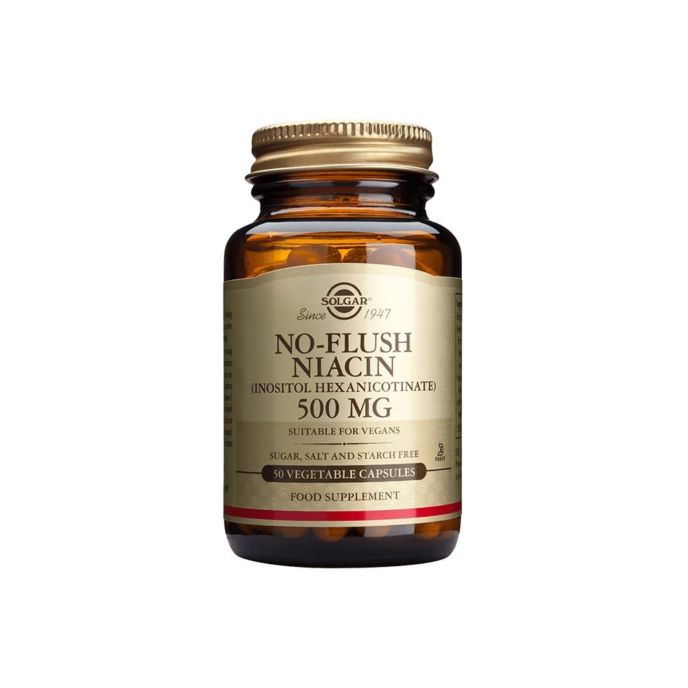 Solgar No-Flush Niacin 500 mg 50 Tablet
