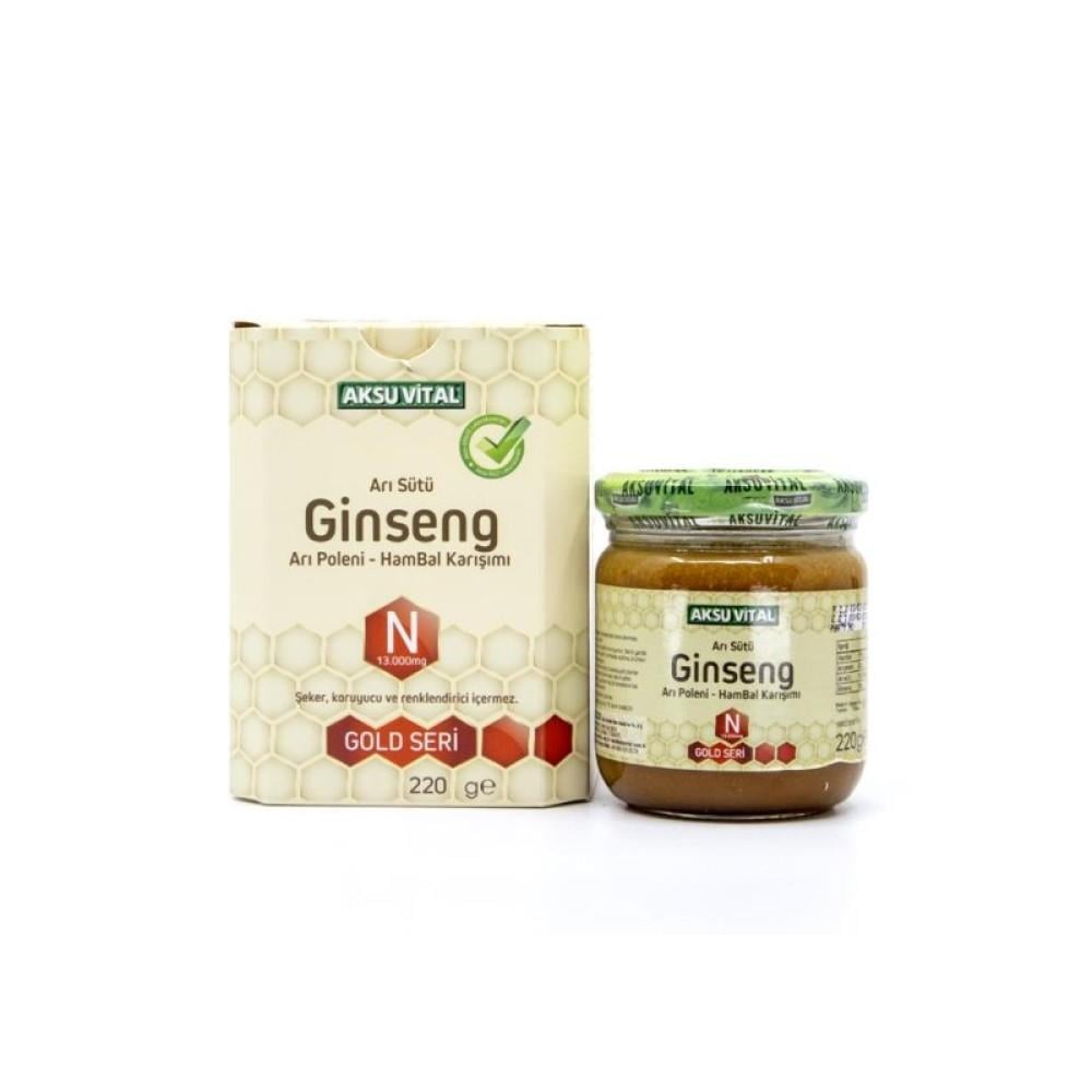 Aksu Vital Ginseng Arı Sütü - Arı Poleni HamBal Karışımı 220g