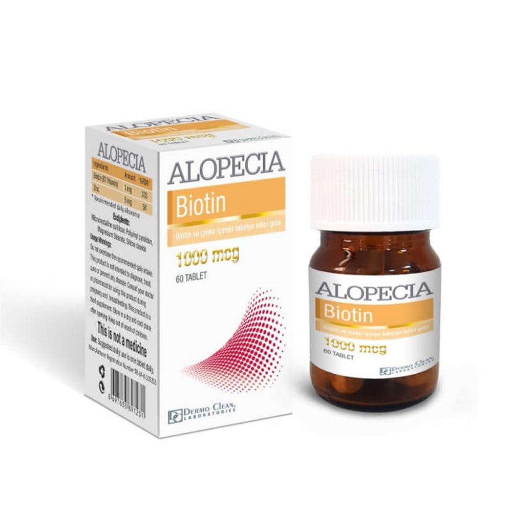 Alopecia Biotin 1000 mcg 60 Tablet