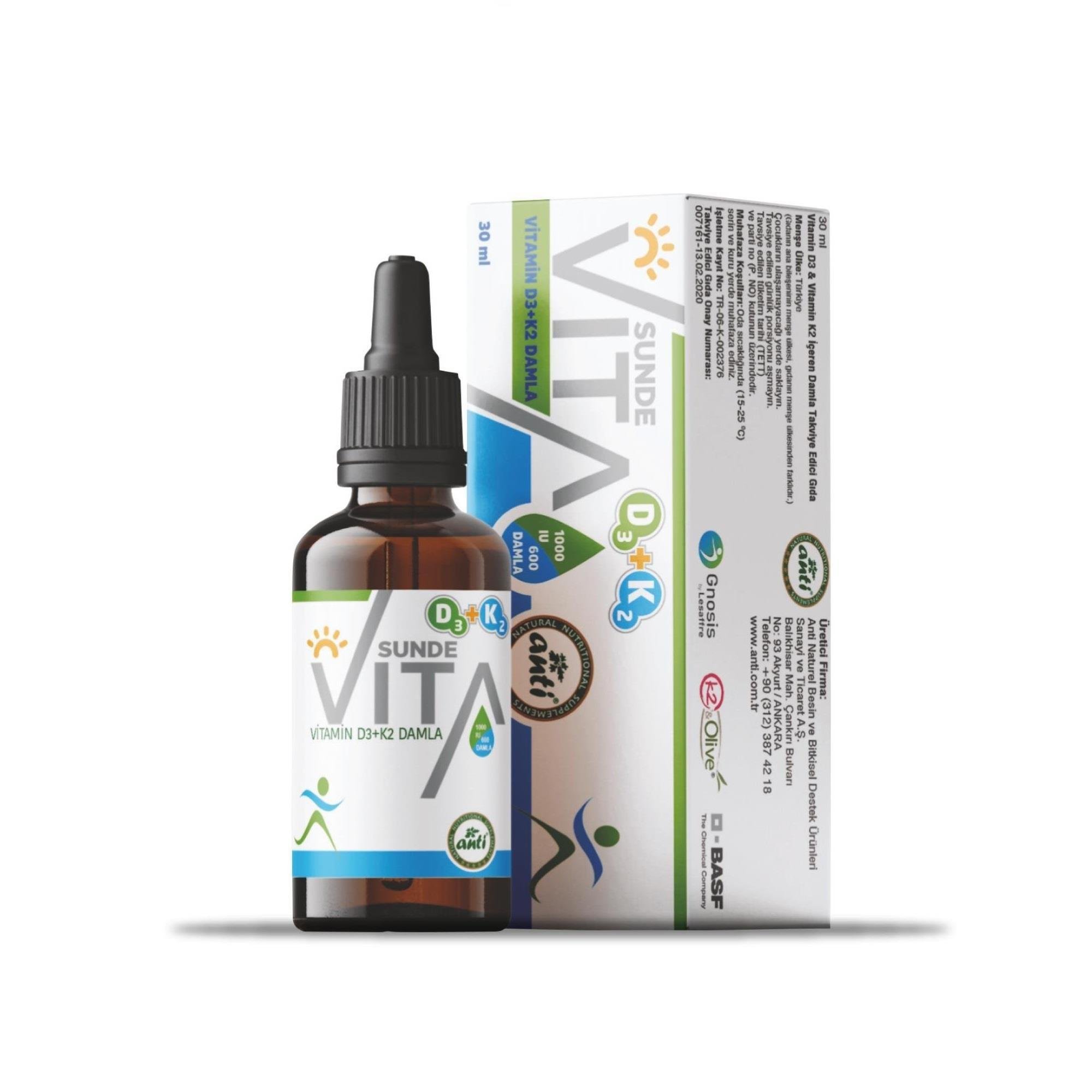 Anti Sunde Vita D3+K2 Damla 30 ml 