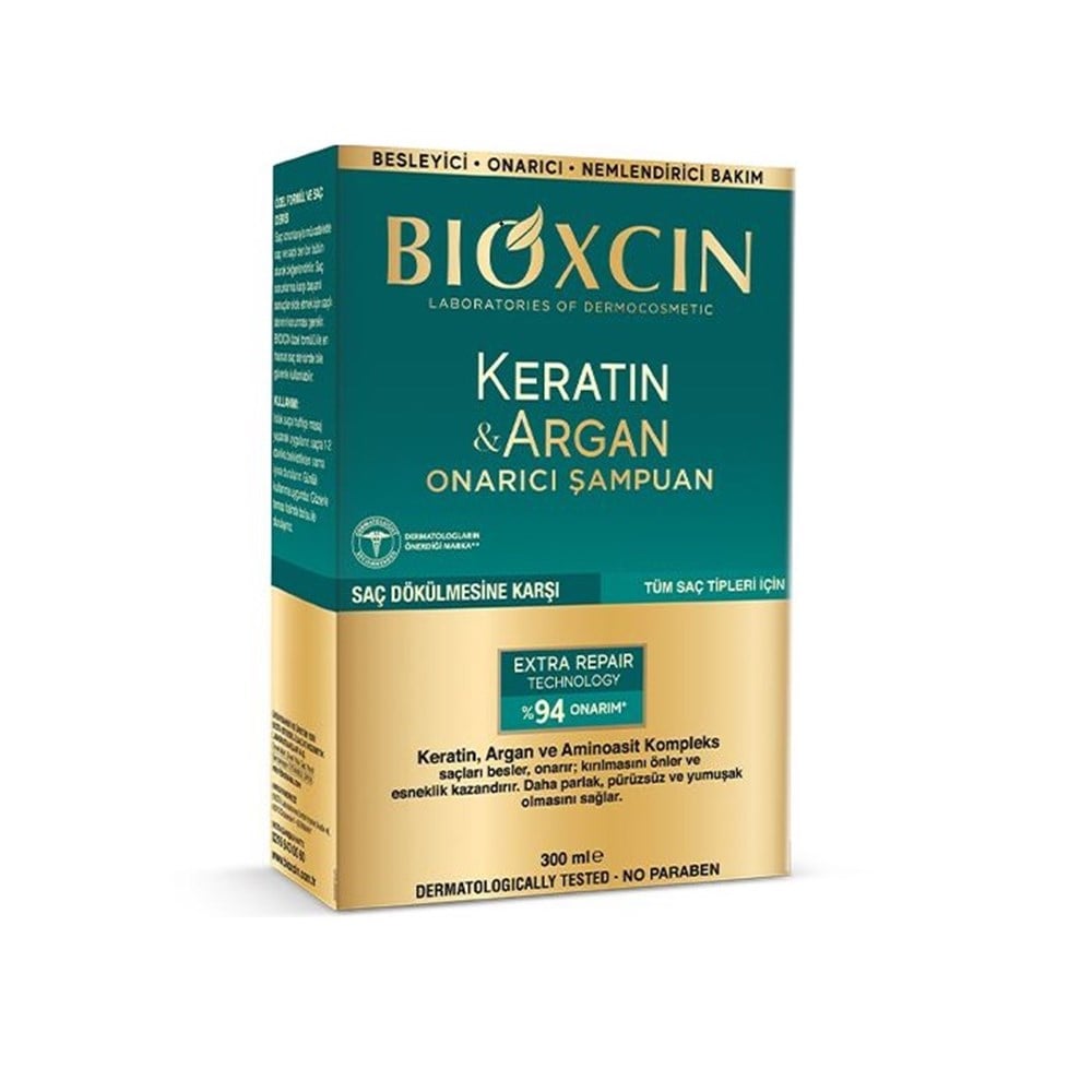 Bioxcin Keratin & Argan Onarıcı Şampuan 300 ml