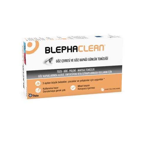 Blephaclean Göz Çevresi ve Göz Kapağı Temizleme Mendili 20 Adet