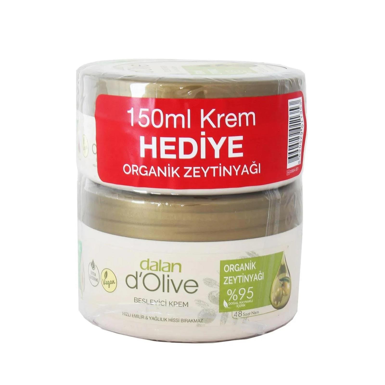 Dalan d'Olive Organik Zeytinyağlı Besleyici Krem 250 ml + 150 ml