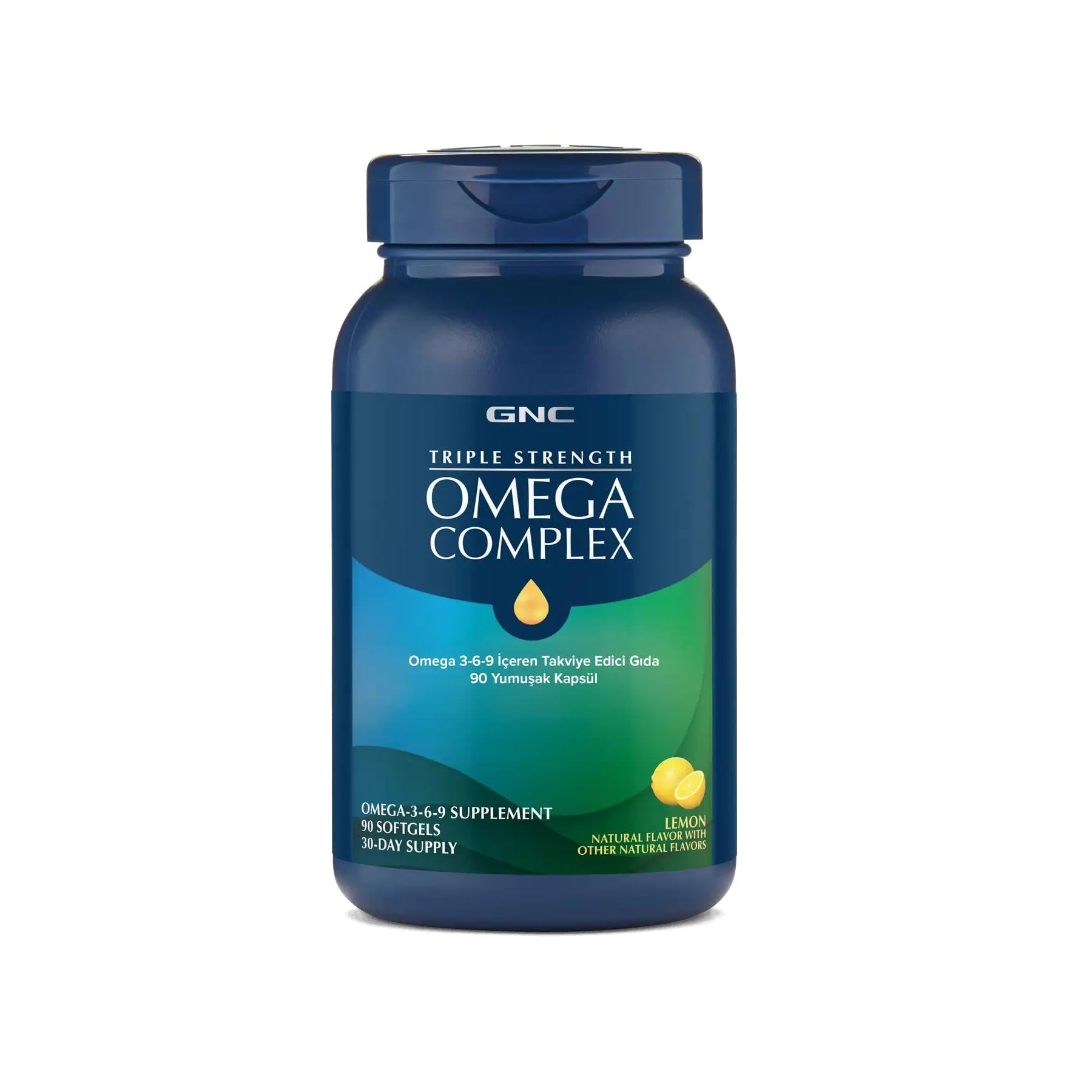 GNC Triple Strength Omega Complex 90 Yumuşak Kapsül