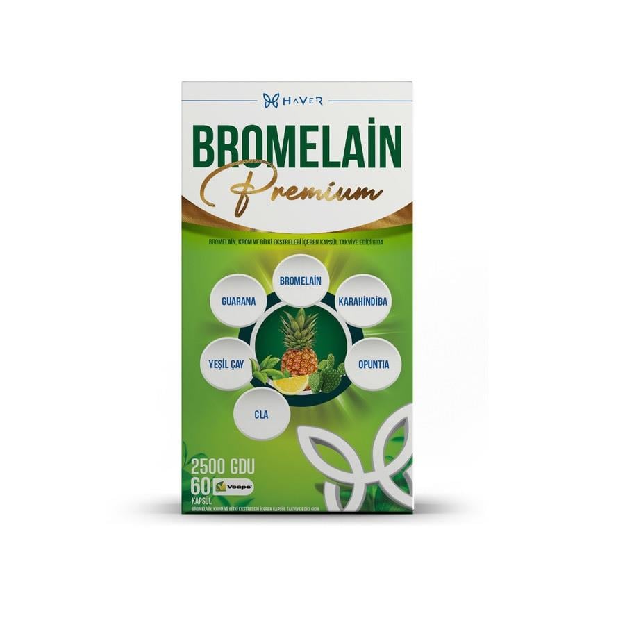 Haver Bromelain Premium 60 Kapsül