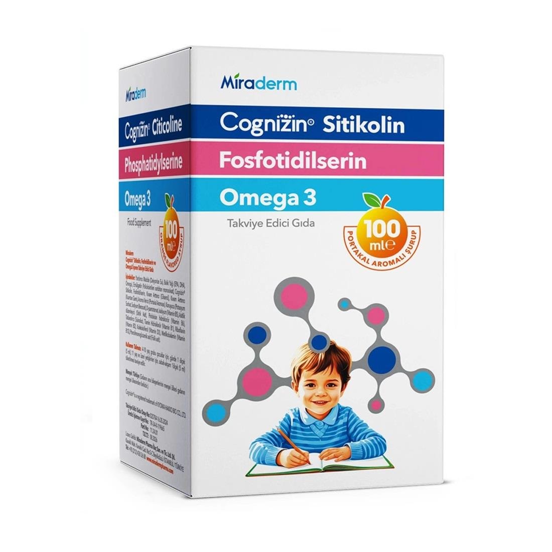 Miraderm Sitikolin Cognizin Şurup 100 ml