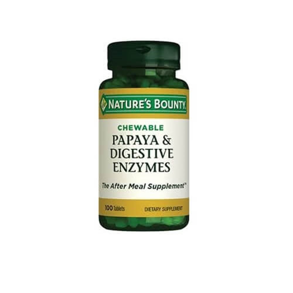 Nature's Bounty Papaya & Digestive Enzymes 100 Tablet