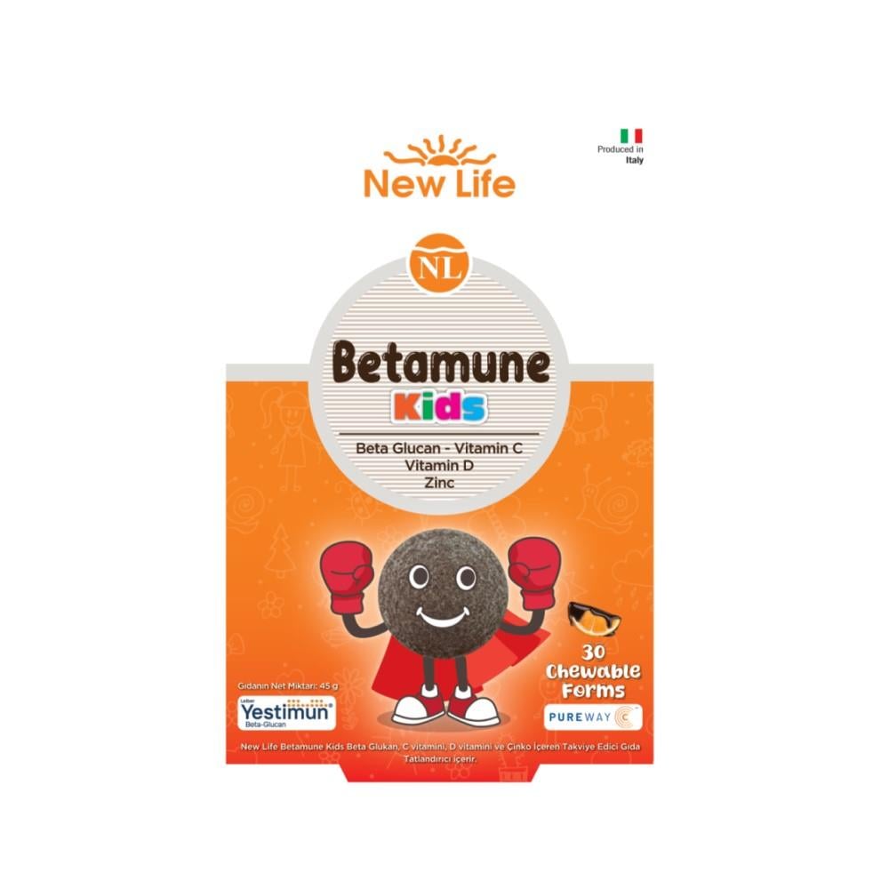 New Life Betamune Kids Çiğnenebilir 30 Tablet