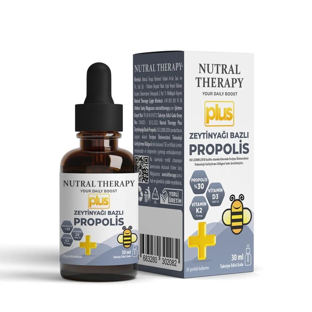 Nutral Therapy Zeytinyağı Bazlı Propolis Plus D3K2 Damla 30 ml