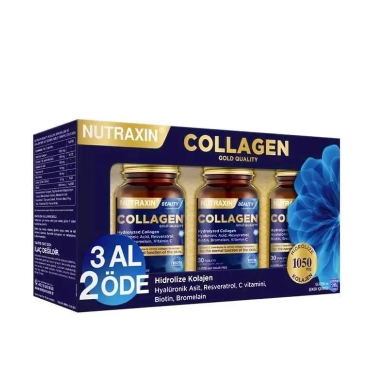 Nutraxin Beauty Collagen Gold Quality 30 Tablet  3 Al 2 Öde