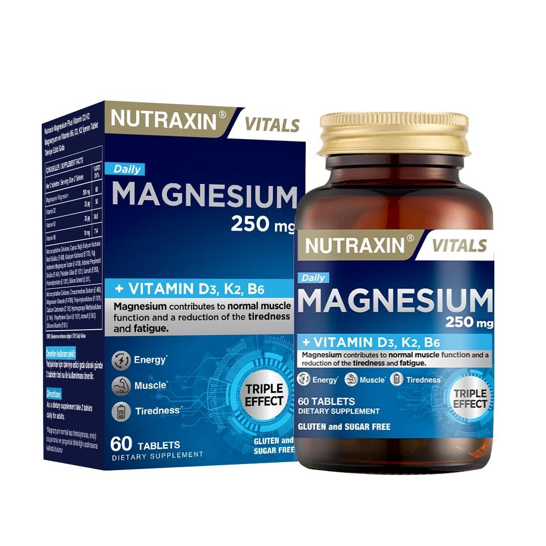 Nutraxin Vitals Magnesium Daily 250 mg 60 Tablet