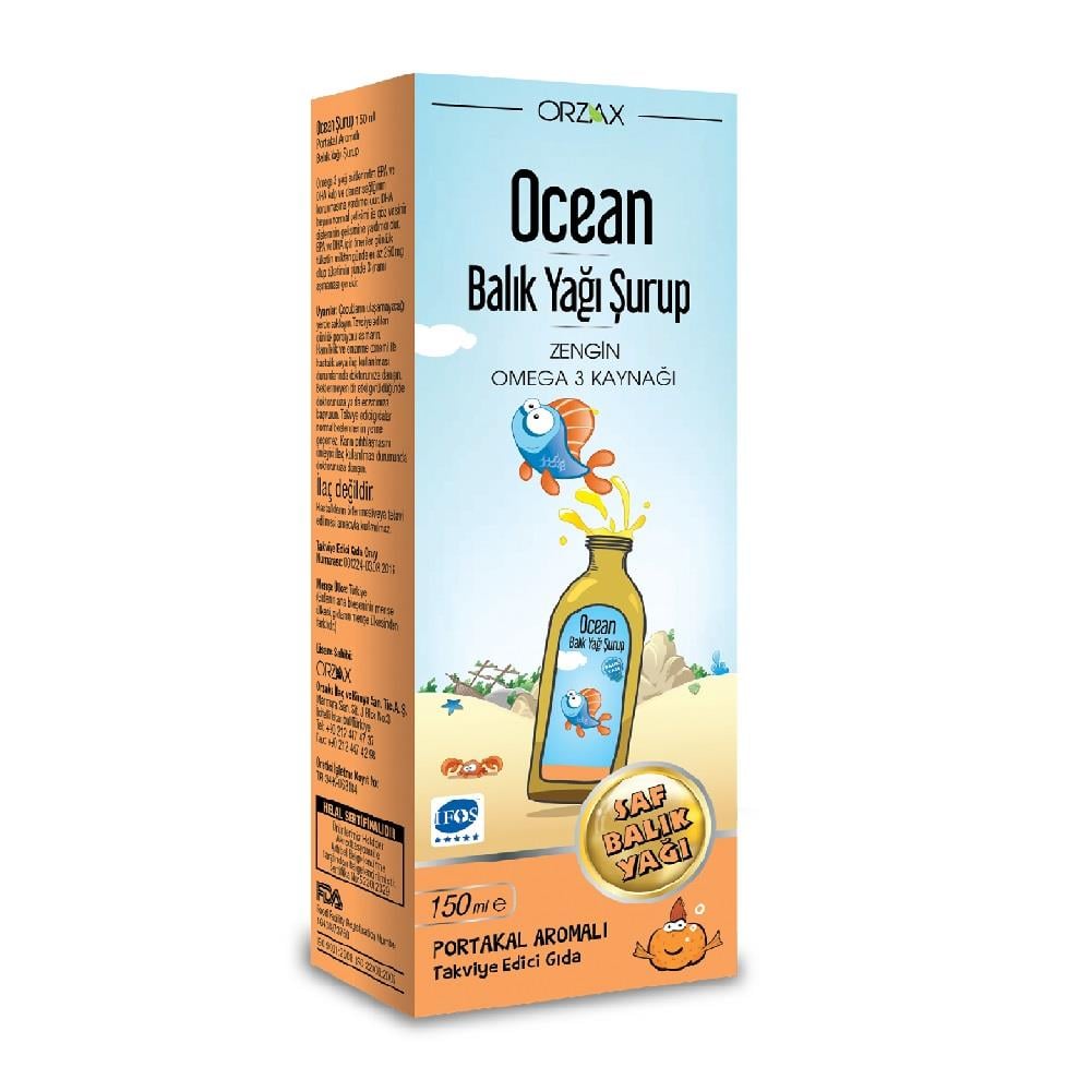 Ocean Balık Yağı Şurubu 150ml Portakal Aromalı