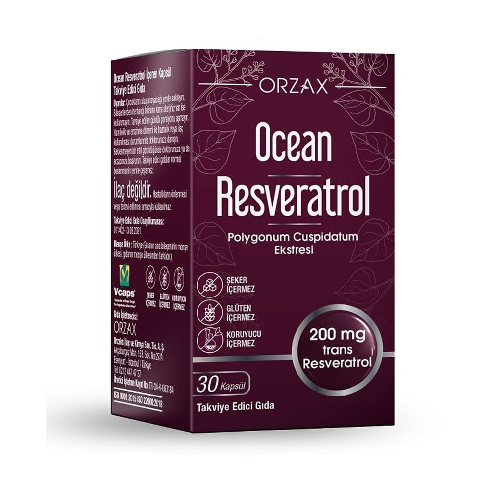 Ocean Resveratrol 200 mg 30 Kapsül