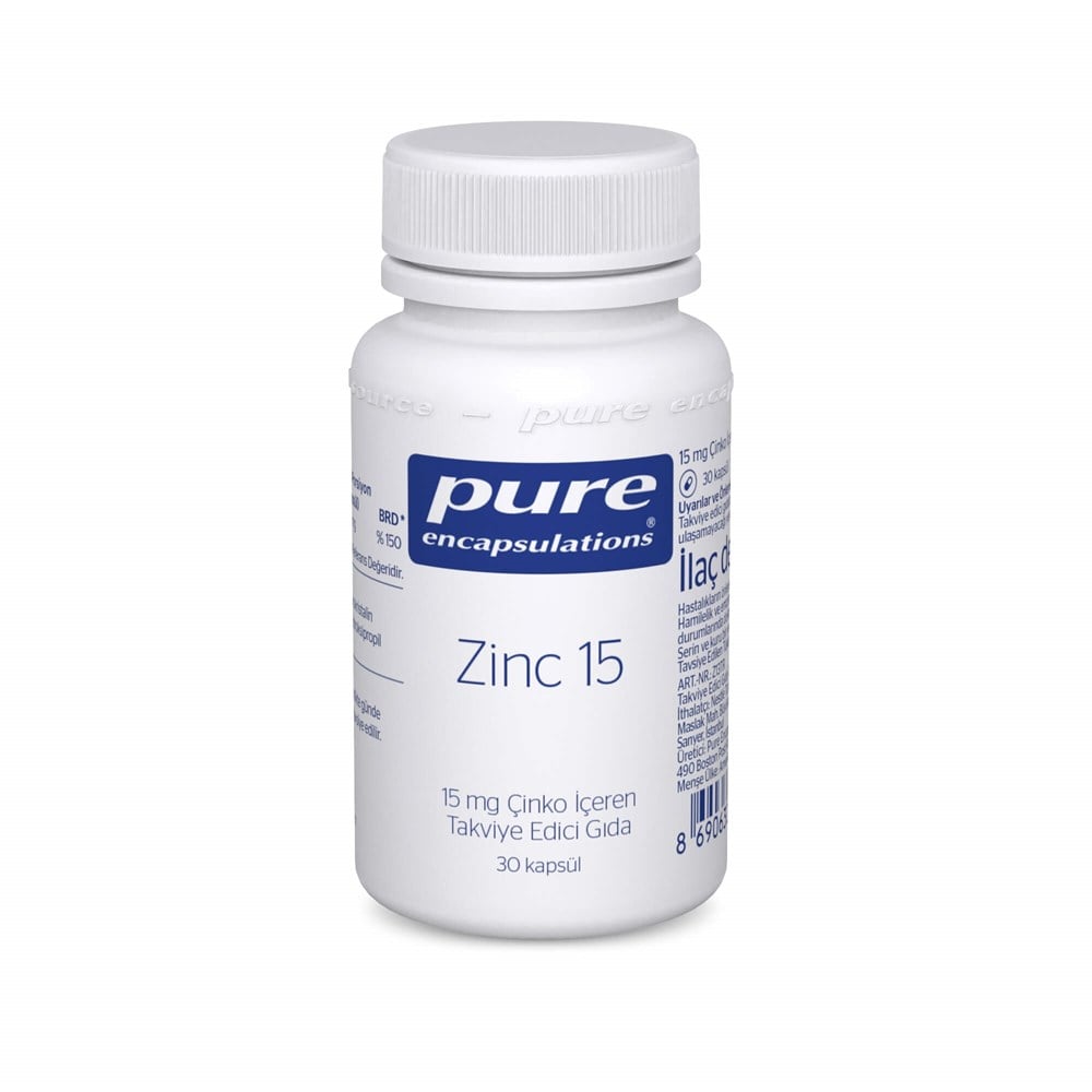 Pure Zinc 15 mg 30 Kapsül