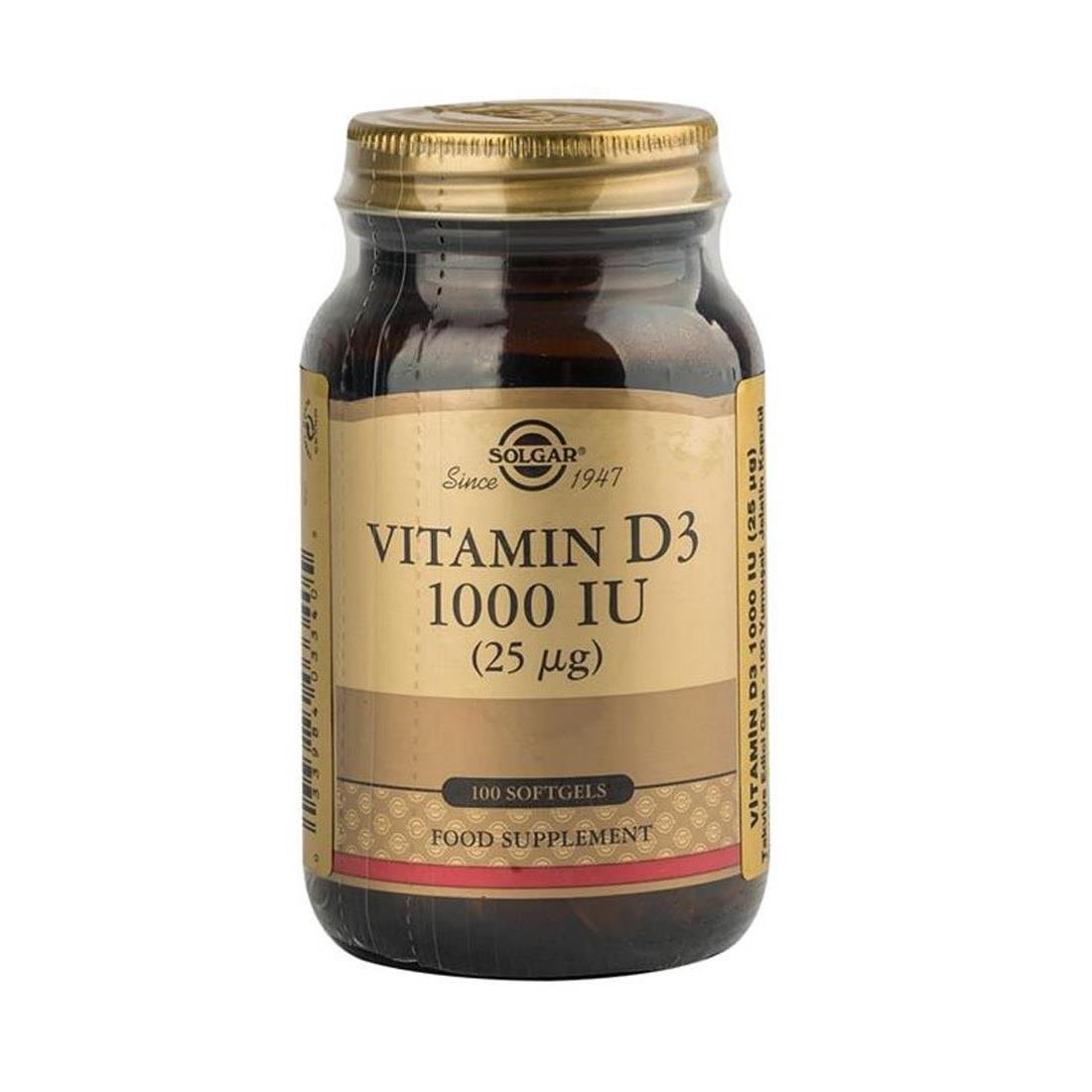 Solgar Vitamin D3 1000 IU Yumuşak Kapsül
