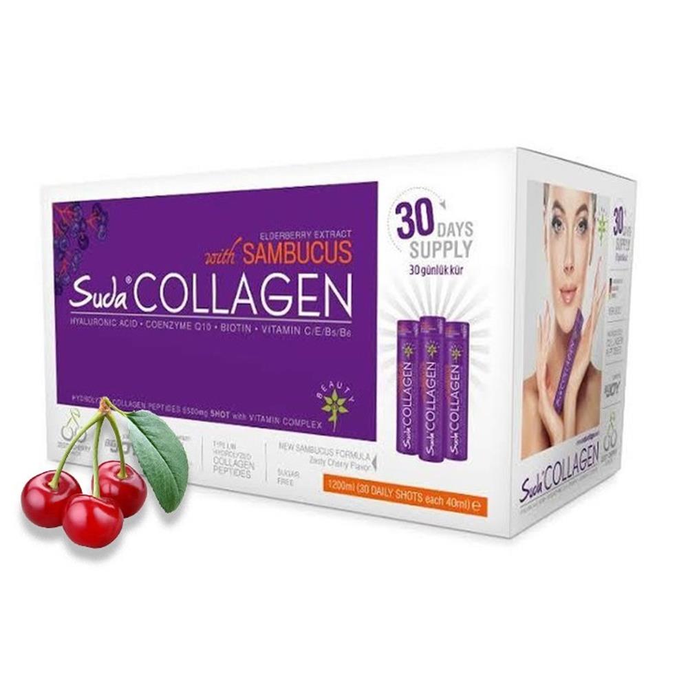 Suda Collagen Sambucus Vişne Aromalı 30x40 ml