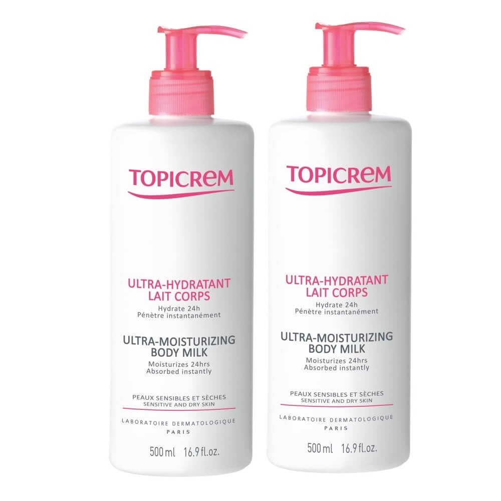 Topicrem Ultra Moisturizing Body Milk 2x500 ml
