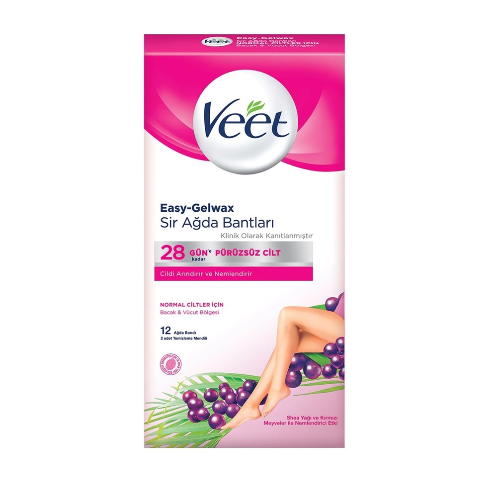 Veet Ağda Bandı Normal Ciltler İçin 12'li