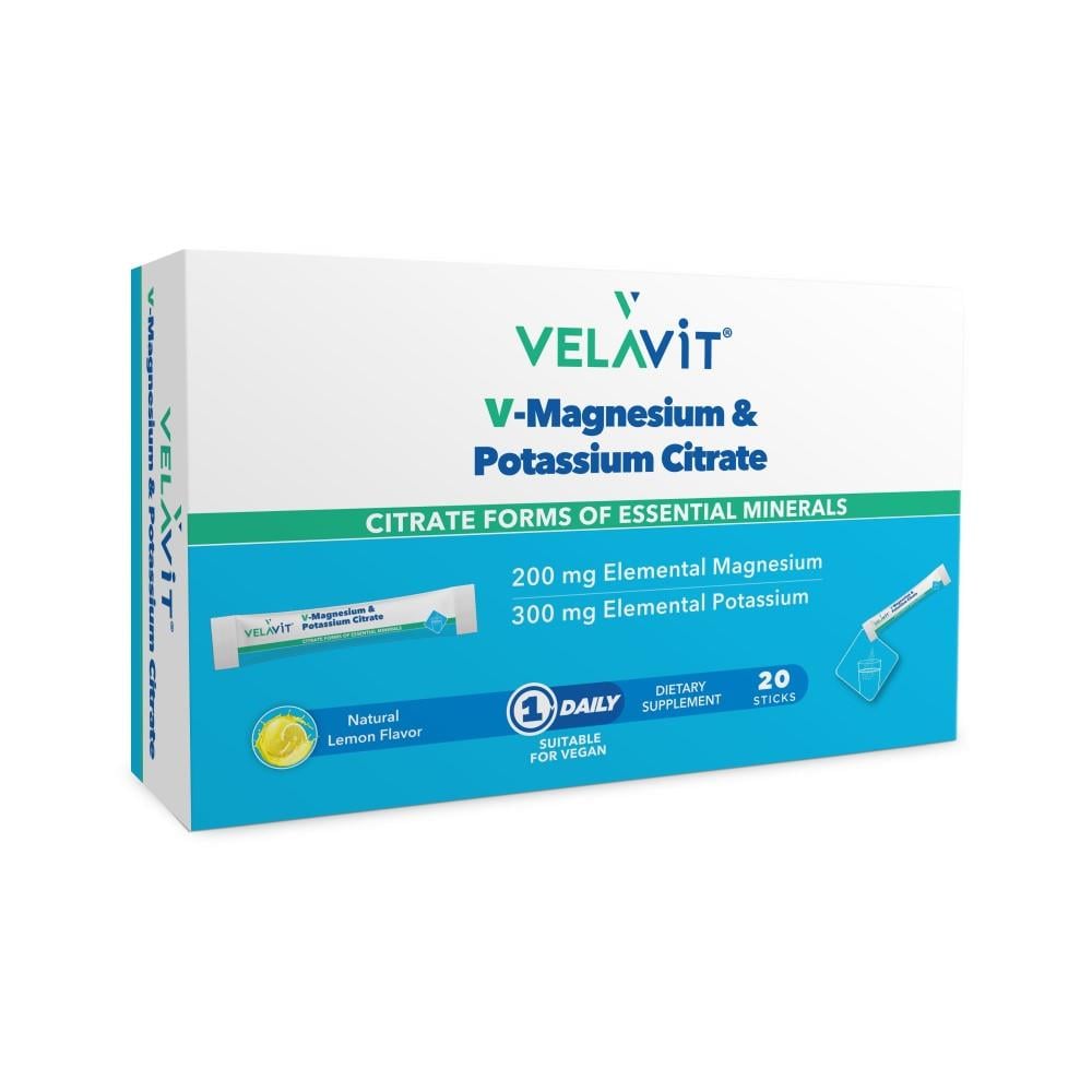 Velavit V-Magnezyum & Potasyum Sitrat 20 Saşe
