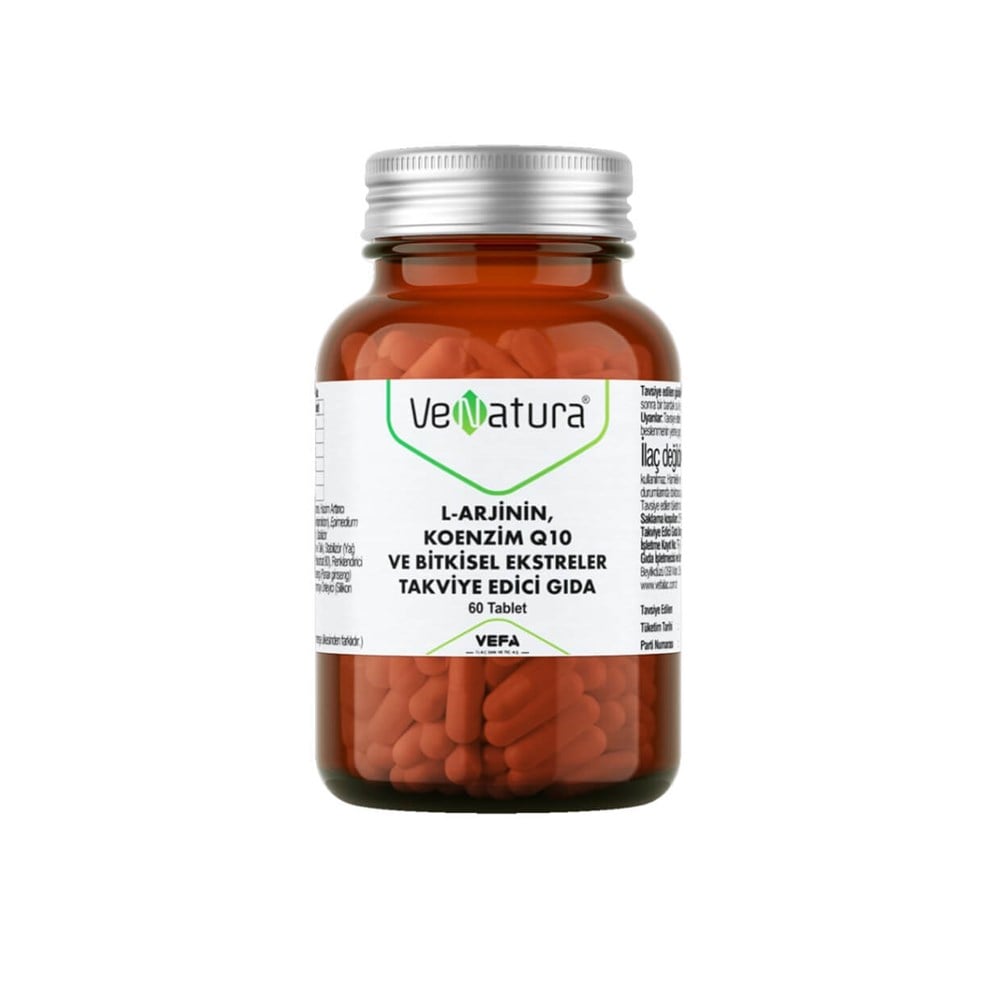 VeNatura L-Arjinin, Koenzim Q10 ve Bitkisel Ekstreler 60 Tablet