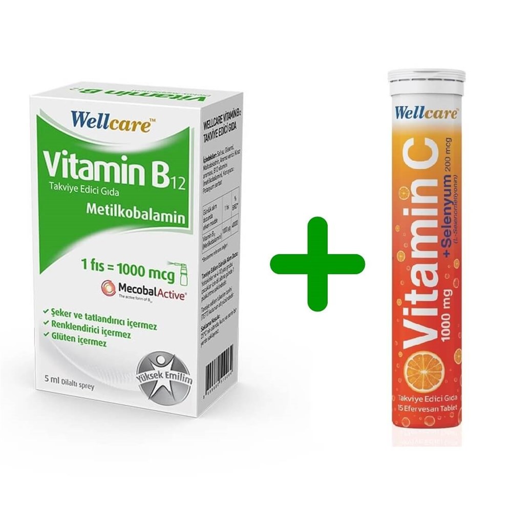 Wellcare Vitamin B12 + C Selenyum Hediyeli Paket